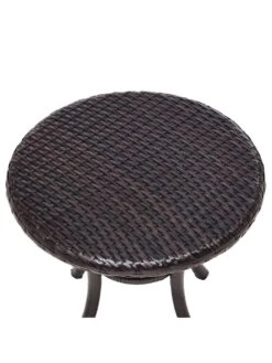 Crosley Palm Harbor Outdoor Wicker Round Side Table -Backyard Bloomers 8611949 06v