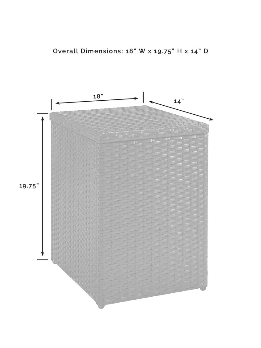 Crosley Palm Harbor Outdoor Wicker Rectangular Side Table 7 Crosley Palm Harbor Outdoor Wicker Rectangular Side Table - Image 5