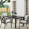 Crosley Kaplan Dining Set -Backyard Bloomers 8611954 14v kaplan 5pc outdoor dining set table and 4 chairs