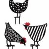 Chicken Friends Garden Stakes Set -Backyard Bloomers 8612016 4547 chicken friends garden stakes set
