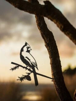 Metalbird Cardinal -Backyard Bloomers 8612021 03v