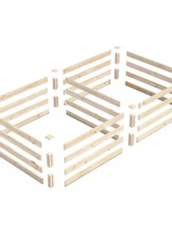 Pine Raised Garden Beds, 4'x8' 8 Pine Raised Garden Beds, 4'x8' -Backyard Bloomers 8612238 01V jpg