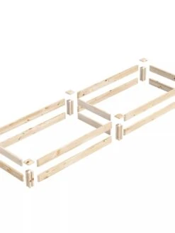 Pine Raised Garden Bed, 2' X 8' -Backyard Bloomers 8612243 01V jpg