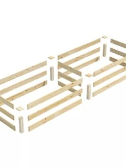 Pine Raised Garden Bed, 2' X 8' -Backyard Bloomers 8612244 01V jpg