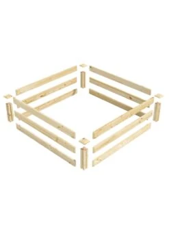Pine Raised Garden Beds, 4'x4' -Backyard Bloomers 8612250 01v