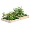 2-Tier Pine Raised Garden Bed, 4'x8' 1 2-Tier Pine Raised Garden Bed, 4'x8' -Backyard Bloomers 8612253 02v 2 tier pine raised garden bed 4x8 feet