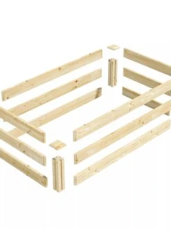 Pine Raised Garden Bed, 2'x4'x10.5" High 9 Pine Raised Garden Bed, 2'x4'x10.5" High -Backyard Bloomers 8612256 01V jpg