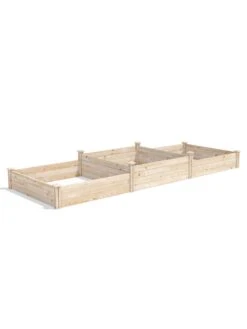 Tall 2-Tier Pine Raised Garden Bed, 4'x12' 9 Tall 2-Tier Pine Raised Garden Bed, 4'x12' -Backyard Bloomers 8612258 03v