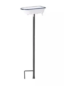 White Enamel Bathtub Birdbath -Backyard Bloomers 8612266 03V jpeg
