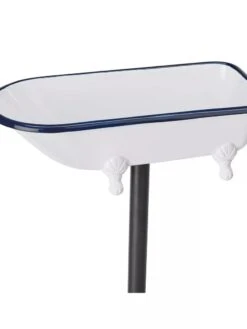 White Enamel Bathtub Birdbath -Backyard Bloomers 8612266 04V jpeg