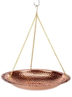 Copper Hanging Birdbath, 18" 8 Copper Hanging Birdbath, 18" -Backyard Bloomers 8612268 03v