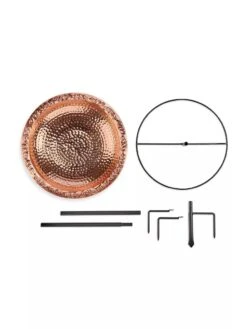 Copper Birdbath, 18" With Stake -Backyard Bloomers 8612271 03V