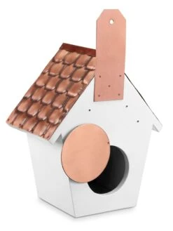 Classic Cottage Bird House With Copper Roof 8 Classic Cottage Bird House With Copper Roof -Backyard Bloomers 8612273 02v
