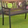 Gramercy Outdoor Metal Bench -Backyard Bloomers 8612281 03v gramercy outdoor metal bench