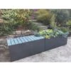 Nice Aluminum Trough Planters With Bench Top, 16"High 1 Nice Aluminum Trough Planters With Bench Top, 16"High -Backyard Bloomers 8612377 01v 1