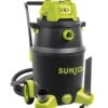 Sun Joe® 16-Gal 1200W 6.5 Pk HP Wet/Dry Shop Vac, HEPA Filtration, Wheeled W/Attachments -Backyard Bloomers 8612524 02v sun joe 16 gal 1200w hp wet dry shop hep vac swd16000