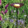 Glass Flower Butterfly Feeder Stake -Backyard Bloomers 8612573 0022 glass flower butterfly feeder stake