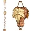 Wine Bottle, Grapes & Glasses Copper Rain Chain, 9.5' -Backyard Bloomers 8612744 03v wine bottle grapes and glasses copper rain chain