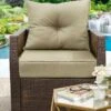 Outdoor Decor™ Seat Cushion, 24" X 24" -Backyard Bloomers 8612760 06v trta outdoor decor seat cushion 20x20 tribal taupe