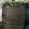 Round Rain Barrel With Planter, 35 Gallons 2 Round Rain Barrel With Planter, 35 Gallons -Backyard Bloomers 8612856WALNT 05V tif