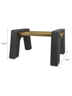 Custom Length Lightweight Indoor Or Outdoor Backless Bench Ends -Backyard Bloomers 8612858gy 06v