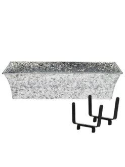 Achla Designs Handrail Flowerbox Bracket Kit For Rail -Backyard Bloomers 8612883 01v achla designs handrail flowerbox bracket kit for 2x4 inch rail