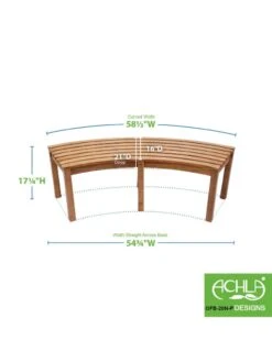 Achla Designs Curved Backless Bench 11 Achla Designs Curved Backless Bench -Backyard Bloomers 8612910 03v
