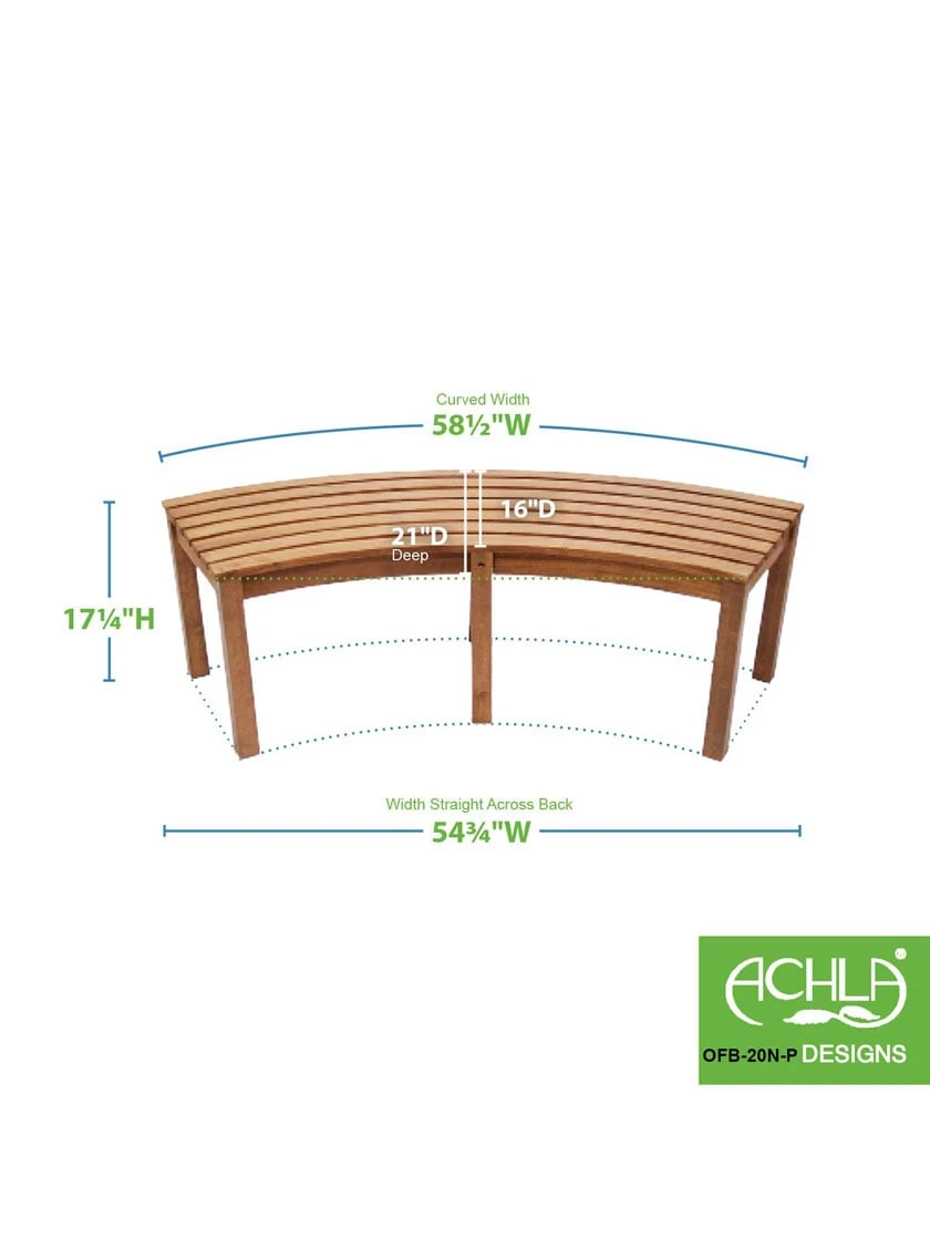 Achla Designs Curved Backless Bench 7 Achla Designs Curved Backless Bench - Image 5