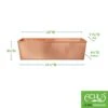 Achla Designs Solid Copper Flower Box, Large -Backyard Bloomers 8612919 01v achla designs solid copper flower box large