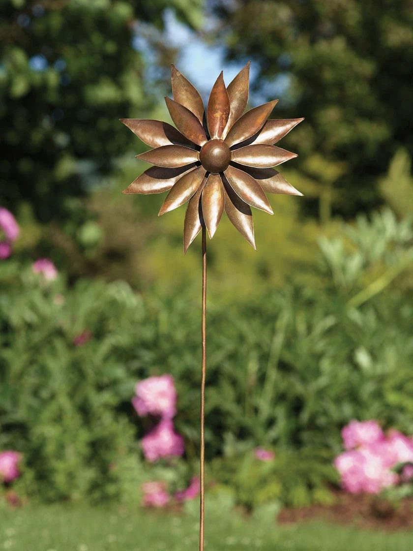 Dahlia Wind Spinner, 12" 3 Dahlia Wind Spinner, 12"