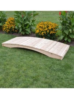 Plank Garden Bridge Unfinished 3' X 12' -Backyard Bloomers 8613100 05v