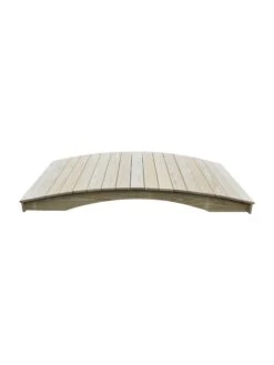 Plank Garden Bridge Unfinished 4' X 12' -Backyard Bloomers 8613126 01v