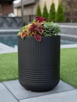 Arden Round Planter 16 Arden Round Planter -Backyard Bloomers 8613267 02V tif