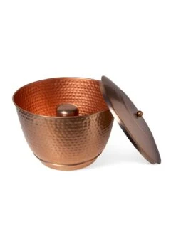Hammered Copper Hose Pot With Lid -Backyard Bloomers 8613311 5812