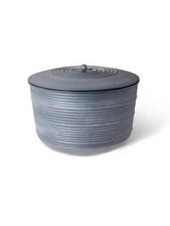 Ribbed Hose Pot With Lid -Backyard Bloomers 8613332 5801