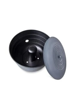 Ribbed Hose Pot With Lid -Backyard Bloomers 8613332 5808