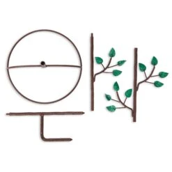 Pure Copper Bird Bath With Two Copper Birds And Tree Multipronged Garden Pole -Backyard Bloomers 8613379 03v