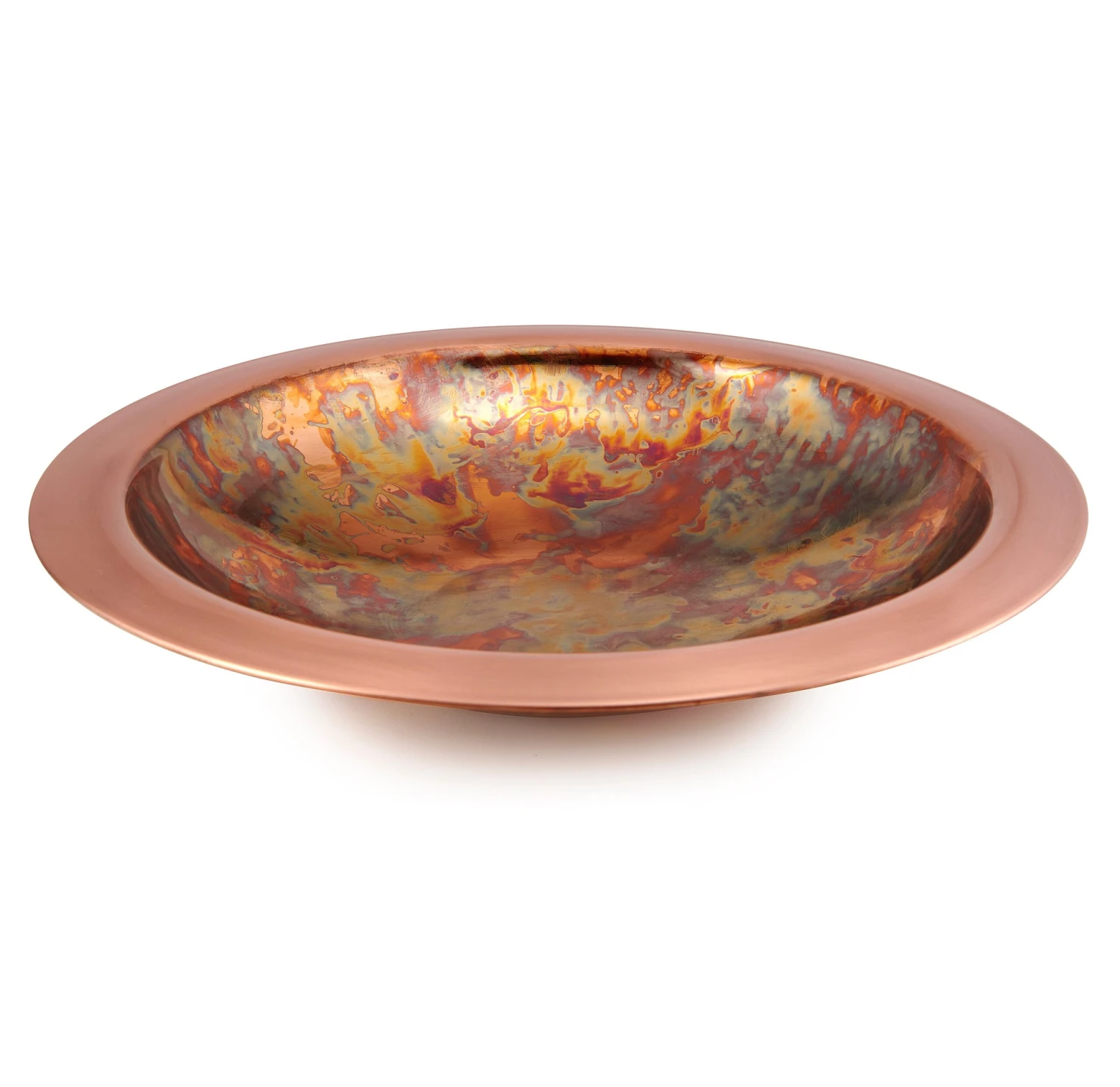 Pure Copper Bird Bath With Hand-Applied Fired Finish And Multipronged Garden Pole 4 Pure Copper Bird Bath With Hand-Applied Fired Finish And Multipronged Garden Pole - Image 2