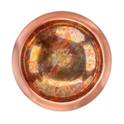 Pure Copper Bird Bath With Hand-Applied Fired Finish And Multipronged Garden Pole 8 Pure Copper Bird Bath With Hand-Applied Fired Finish And Multipronged Garden Pole -Backyard Bloomers 8613380 02v