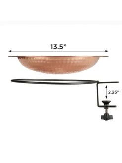Pure Copper Bird Bath Deck Mount -Backyard Bloomers 8613381 04v