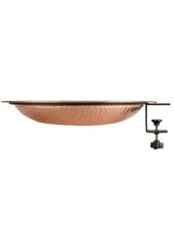 Pure Copper Bird Bath Deck Mount -Backyard Bloomers 8613382 04v