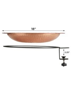 Pure Copper Bird Bath Deck Mount -Backyard Bloomers 8613382 05v