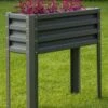 Metal Double Height Raised Garden Bed 1 Metal Double Height Raised Garden Bed -Backyard Bloomers 8613688 05V metal elevated raised garden bed 3 4