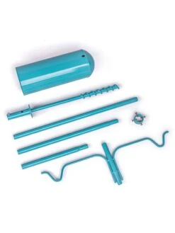 Color Pop 2 Arm Bird Feeder Pole Set With Squirrel Baffle -Backyard Bloomers 8613786 05v