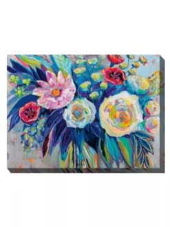Floral Array Outdoor Wall Art -Backyard Bloomers 8614011 01V 3 4