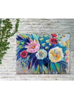 Floral Array Outdoor Wall Art -Backyard Bloomers 8614011 03V 3 4
