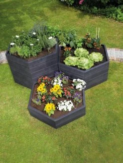 Modular Hexagon Raised Bed Kit, 28.5" -Backyard Bloomers 8614244 04V 1
