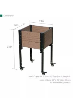Mobile Elevated Corner Planter 11 Mobile Elevated Corner Planter -Backyard Bloomers 8614267 03V 3 4