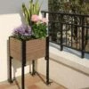 Mobile Elevated Corner Planter -Backyard Bloomers 8614267 04V mobile elevated corner planter