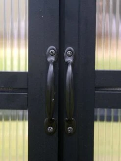MONT Growers Edition Greenhouse, 8' X 24' -Backyard Bloomers bk door handles 2000 300 dpi 1